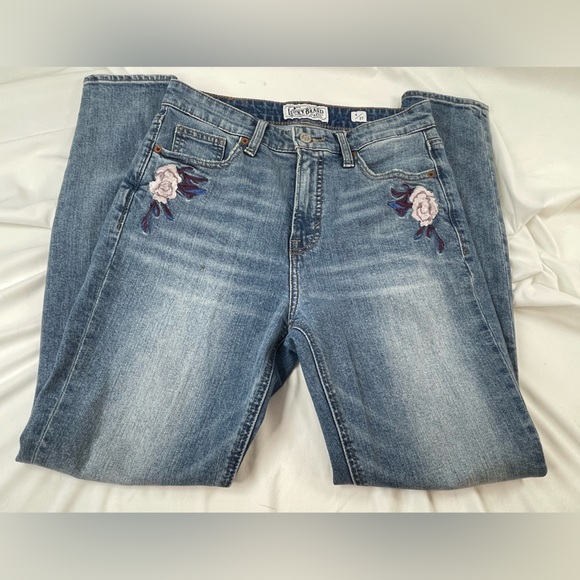 Lucky Brand Flowered Embroidered Jeans - Picture 1 of 10